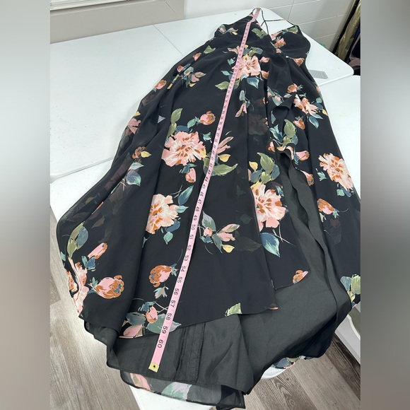 Jenny Yoo Farrah Floral Halter Maxi Dress Slit Backless Romantic Wedding Guest - Picture 9 of 16